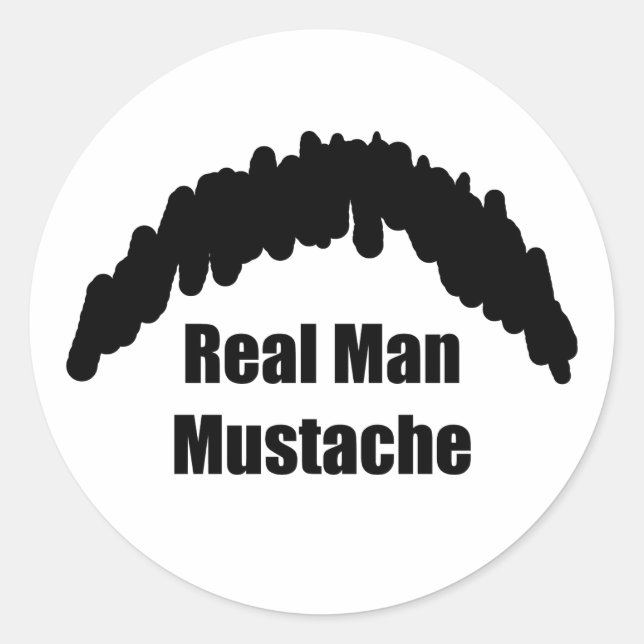 Adesivo Homens Reais Engraçados Cookie Duster Mustache (Frente)