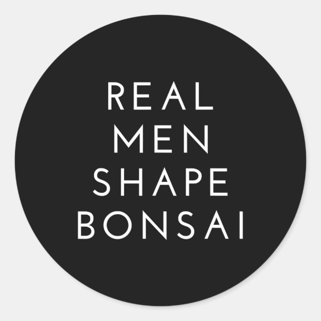 Adesivo Homens Reais Forma Bonsai Tree Gift (Frente)