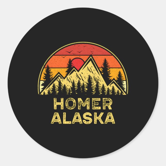 Adesivo Homer Alaska Ak Mounties Exteriores (Frente)