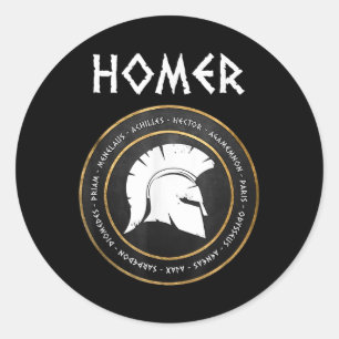 Adesivo Homer Os Heróis Iliad E Odyssey Do Trojan W