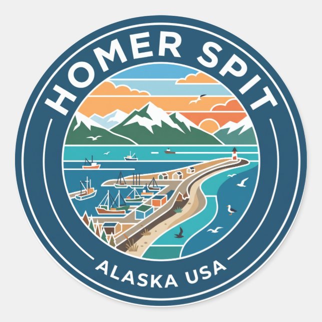 Adesivo Homer Spit Alasca EUA (Frente)