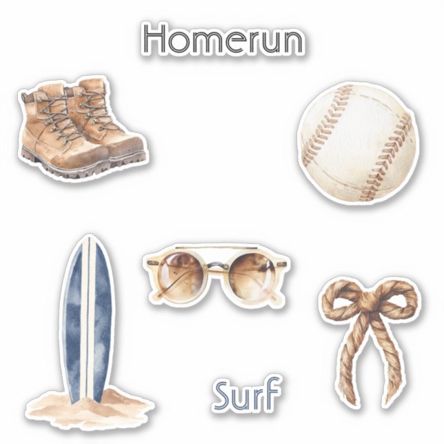 Adesivo Homerun Baseball Surfing (Frente)