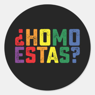 Adesivo Homo Está Espanhol, Funny Orgulho gay LGBTQ