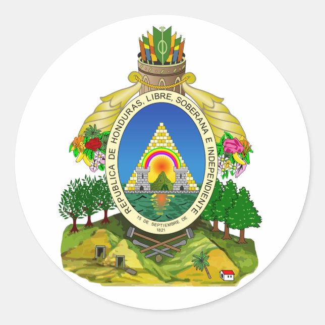 Adesivo Honduras Casaco de Armas (Frente)