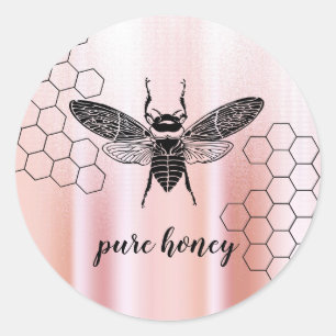 Adesivo Honey Beer Vende Apiarist Rosa