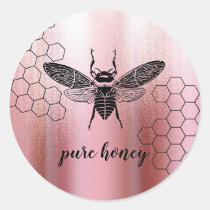 Adesivo Honey Beer Vende Apiarist Rosa