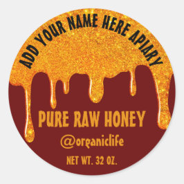 Adesivo Honey Jar Honeybee Honeycomb Dourado Drives Maroon