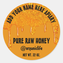 Adesivo Honey Jar Honeybee Honeycomb Dourado Lixo Laranja