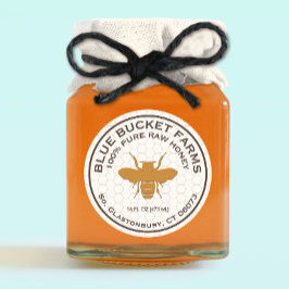 Adesivo Honey Jar Label Bee Honeycomb