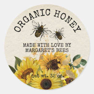 Adesivo Honey Jar Labels Honeybee Honeycomb Bee Apiary