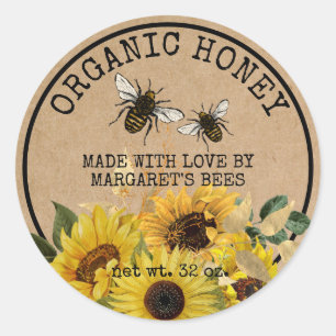 Adesivo Honey Jar Labels Honeybee Honeycomb Bee Apiary