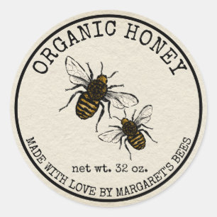 Adesivo Honey Jar Labels Honeybee Honeycomb Bee Apiary