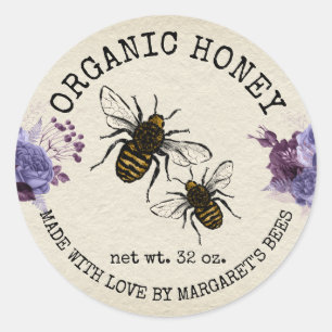 Adesivo Honey Jar Labels Honeybee Honeycomb Bee Apiary