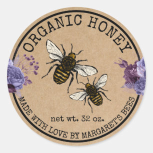 Adesivo Honey Jar Labels Honeybee Honeycomb Bee Apiary