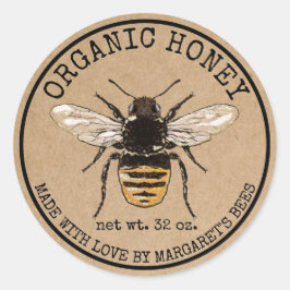 Adesivo Honey Jar Labels Honeybee Honeycomb Bee Apiary