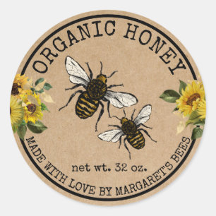Adesivo Honey Jar Labels Honeybee Honeycomb Bee Apiary