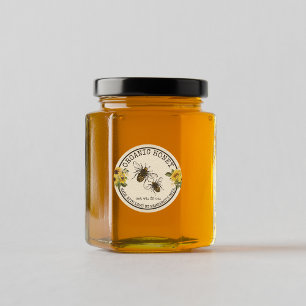 Adesivo Honey Jar Labels Honeybee Honeycomb Bee Apiary