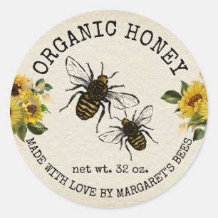 Adesivo Honey Jar Labels Honeybee Honeycomb Bee Apiary