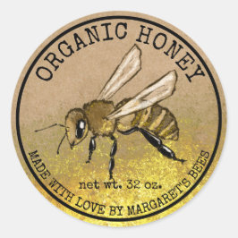 Adesivo Honey Jar Labels Honeybee Honeycomb Bee Apiary