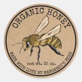 Adesivo Honey Jar Labels Honeybee Honeycomb Bee Apiary