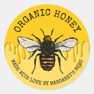 Adesivo Honey Jar Labels Honeybee Honeycomb Bee Apiary
