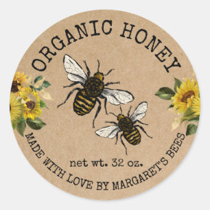 Adesivo Honey Jar Labels Honeybee Honeycomb Bee Apiary