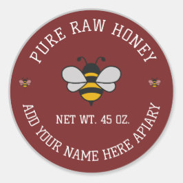 Adesivo Honey Jar Stickers | Bee & Honeycomb Apiary Labels