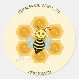 Adesivo Honeybee Jar Label & Honeycomb Homemade