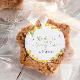 Adesivo Honeycomb Bee Summer Chá de fraldas Obrigado