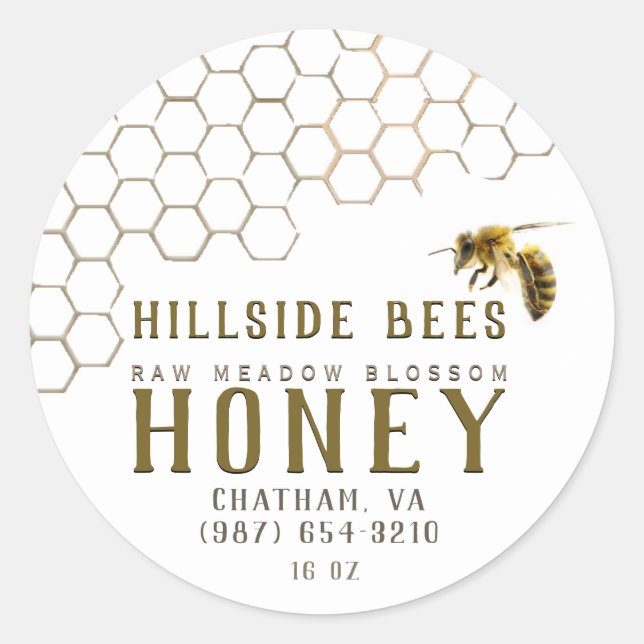 Adesivo Honeycomb e Bebê Raw Mel Branco (Frente)