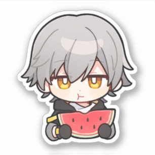 Adesivo Honkai Star Rail Chibi Caelus Watermelon Sticker