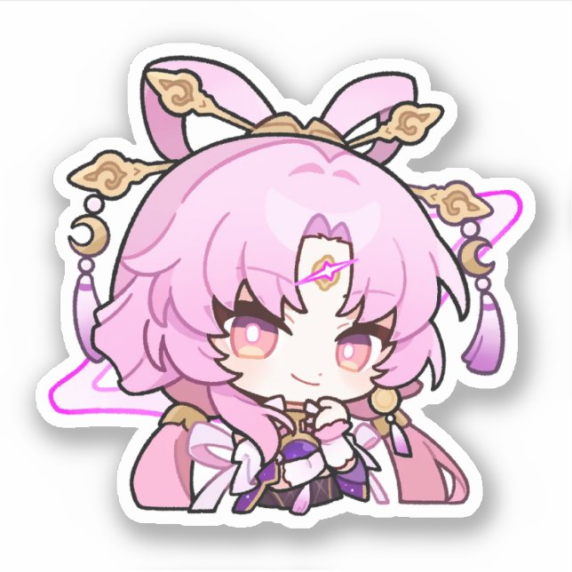 Adesivo Honkai Star Rail Chibi Fu Xuan Sticker (Frente)
