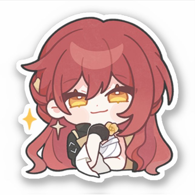 Adesivo Honkai Star Rail Chibi Himeko Sticker (Frente)