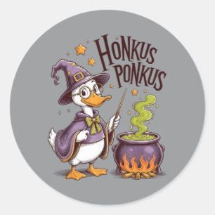 Adesivo Honkus Ponkus Bruxa Funny Ganso Halloween Vintage