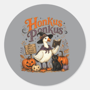 Adesivo Honkus Ponkus Divertida Bruxa de Halloween Ganso V
