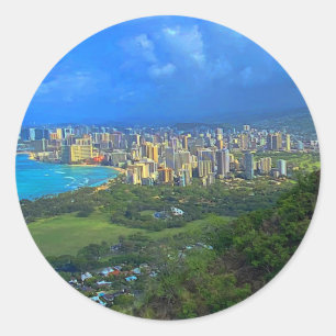 Adesivo Honolulu, Hawaii Skyline nº 1 Stickers