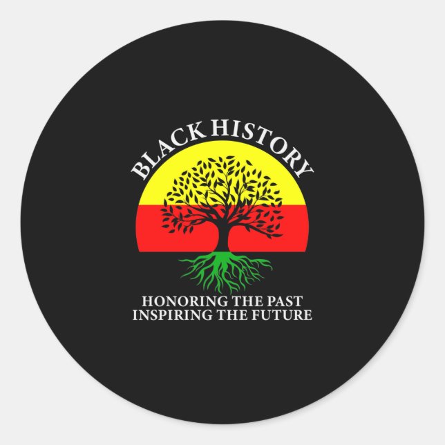 Adesivo Honoring Past Inspiring Future Black History Month (Frente)