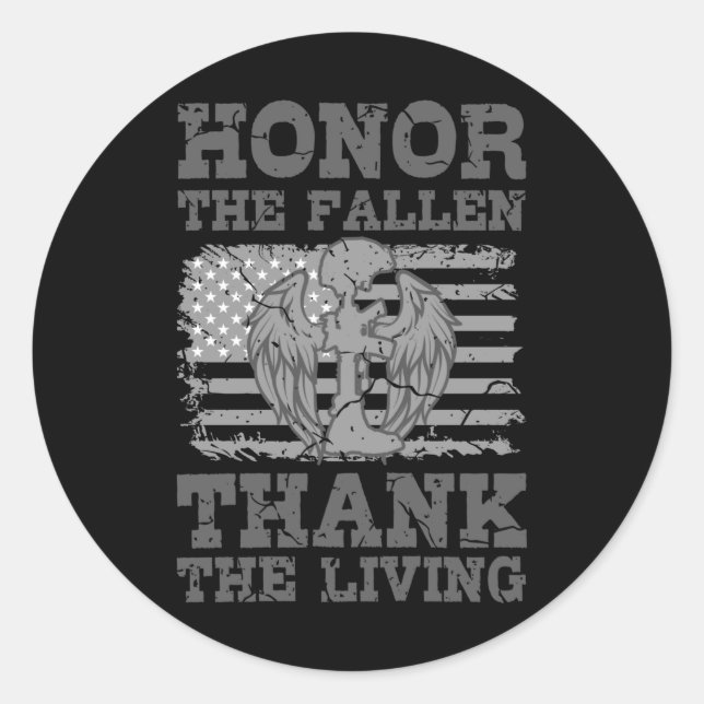 Adesivo HONRA O FALLEN American Veteran Gift Veterans (Frente)