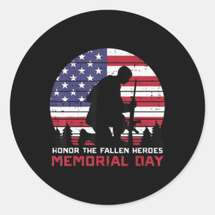 Adesivo Honra O Memorial Fallen Heroes Dia dos EUA Bandeir