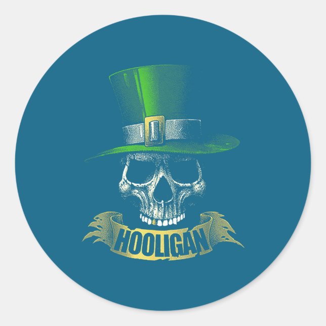 Adesivo Hooligan Skull Funny Iri-shirt  (Frente)