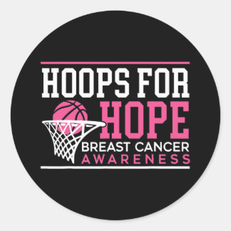Adesivo Hoops For Hope Basketball Player Breast Cancer Awa