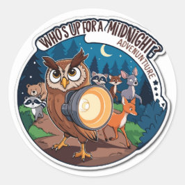 Adesivo Hoot Hike - Vinheta Nocturna do Trek Natural