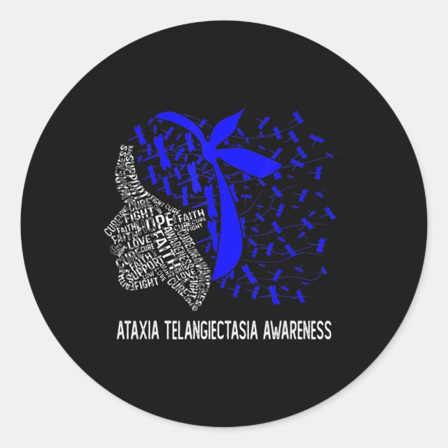 Adesivo Hope Fight Ataxia Telangiectasia Awarness T-Shirt (Frente)