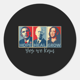 Adesivo Hope Heal Cresceu Obama Joe Biden Kamala Harris 20