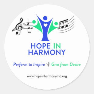 Adesivo Hope in Harmony Round Sticker