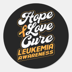 Adesivo Hope Love Cure Suporte Leucemia Sensibilização Fit