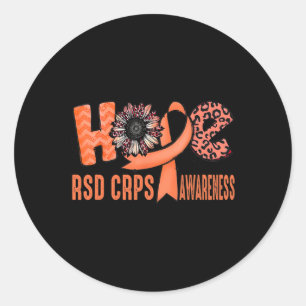 Adesivo Hope Orange Ribbon Lepard Sunflower Rsd Crps Awar