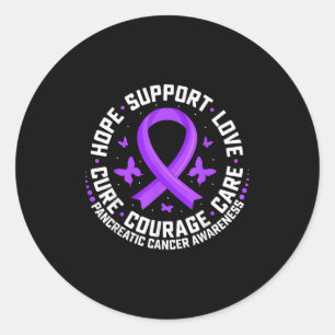 Adesivo Hope Support Love Purple Ribbon Câncer de pâncreas