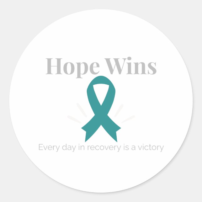 Adesivo Hope Wins Addiction Awareness Sticker (Frente)