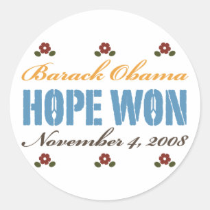 Adesivo Hope Won Obama Sticker